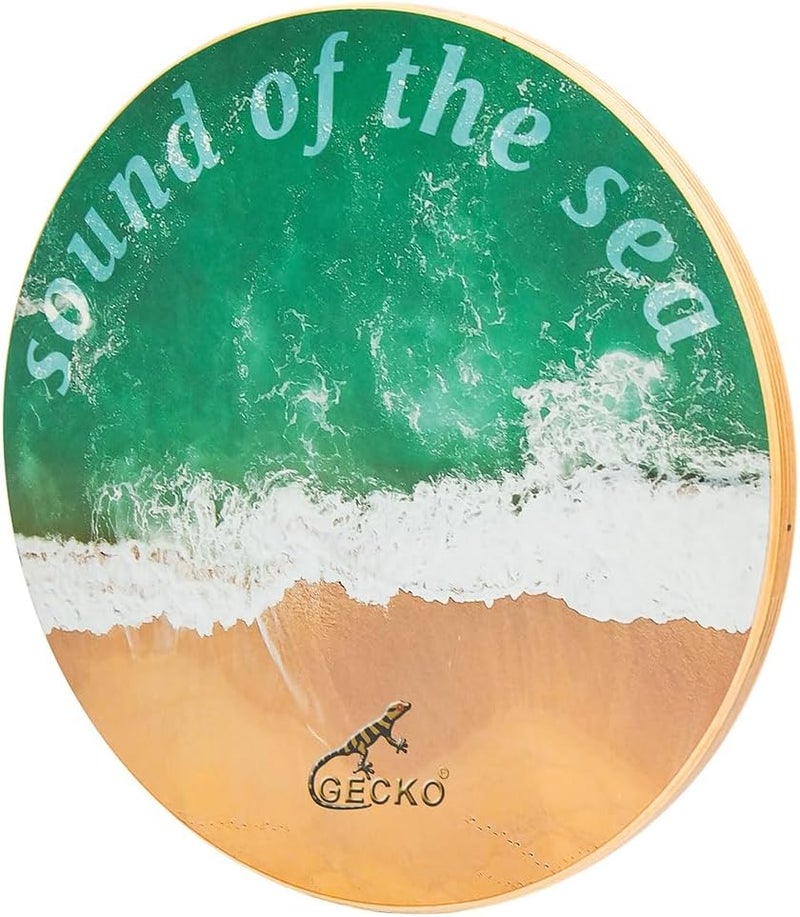 GECKO Ocean Wave Percussion Instrument - 14.6 Inch Birchwood Frame with Beads for Meditation, Sensory Play, Music Education, and Live Performances - Image 1